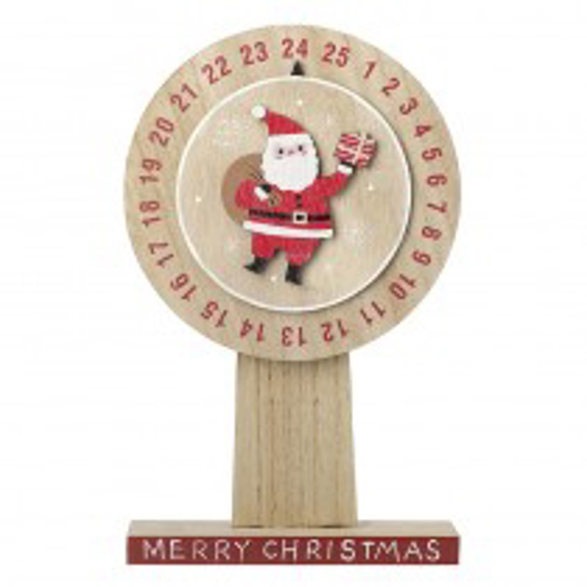 Merry Christmas Wooden Santa Advent