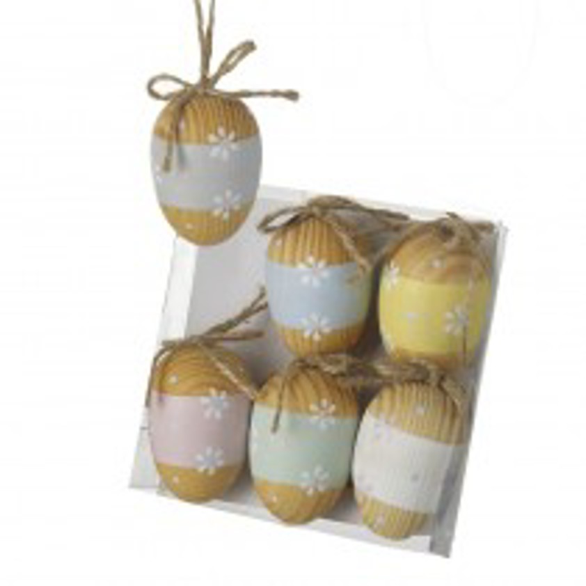 Hanging Wooden Eggs Sold Individually