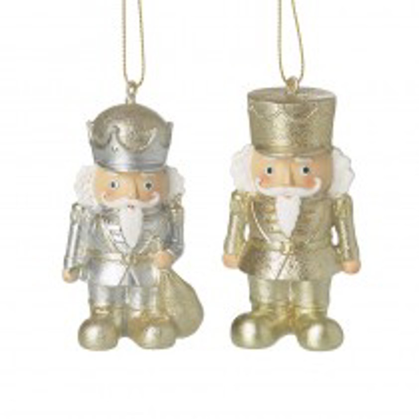 Hanging Gold & Silver Nutcracker Mix