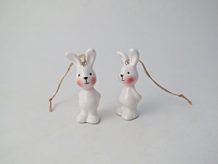 Standing Rabbit Ceramic Hanging Decoration