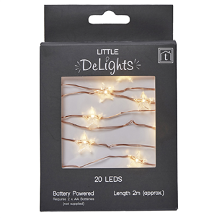 LED stars copper string light (20 LEDs)