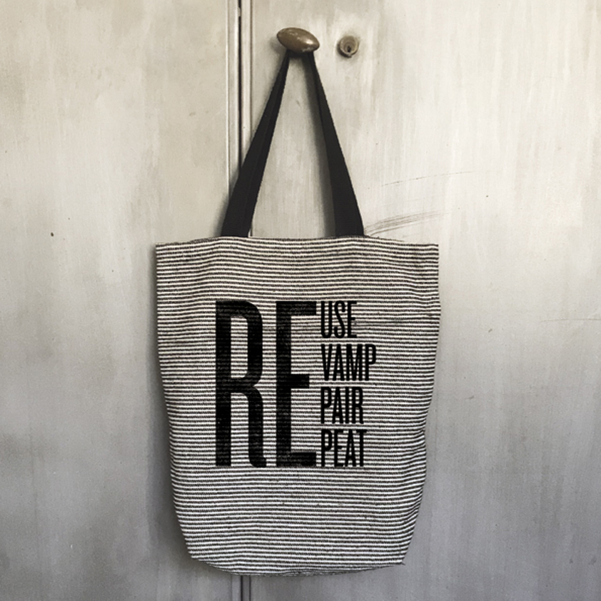 Shopping bag-Stripes / Reuse