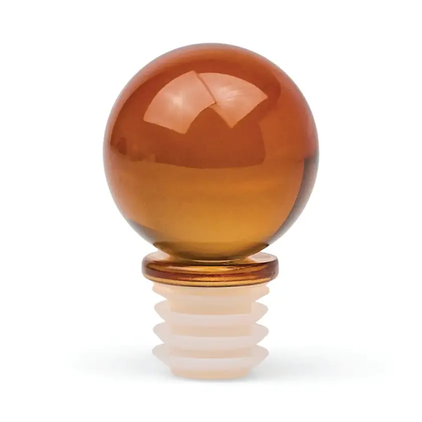 The Moony Glass Bottle Stopper - Amber