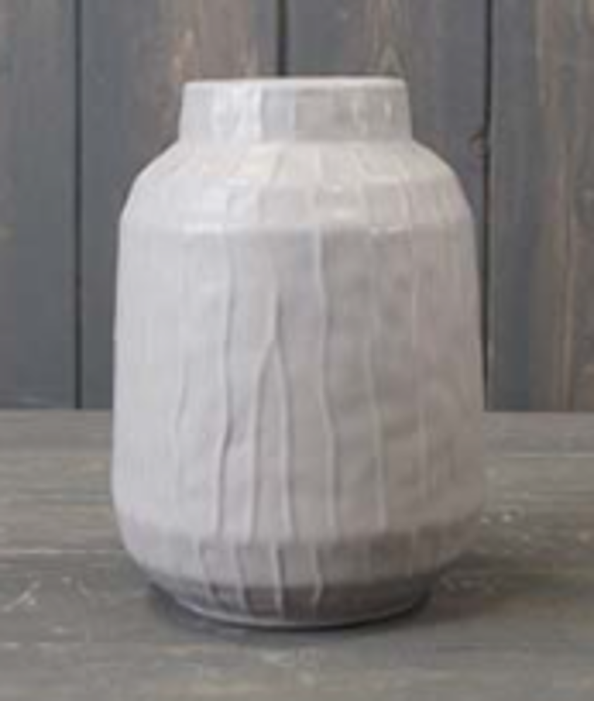 Glazed Pastel Grey Vase (14cm)