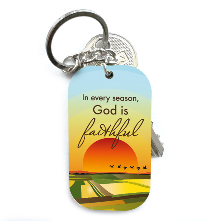 God is faithful keyring