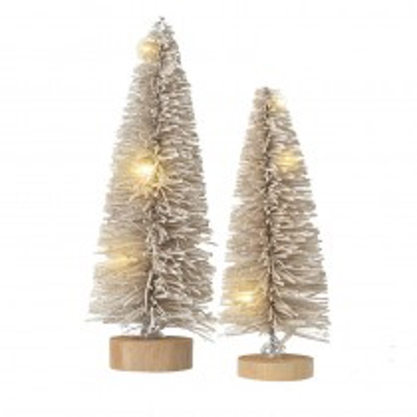 White Led Fir Trees