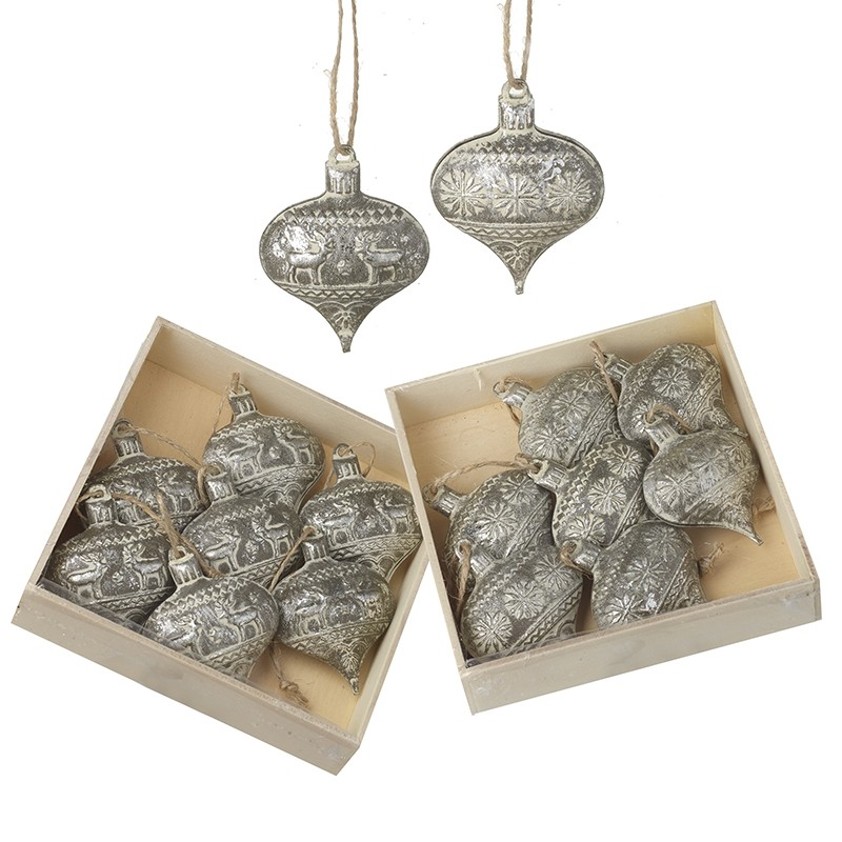 Silver Christmas Hanging Decor - sold individually