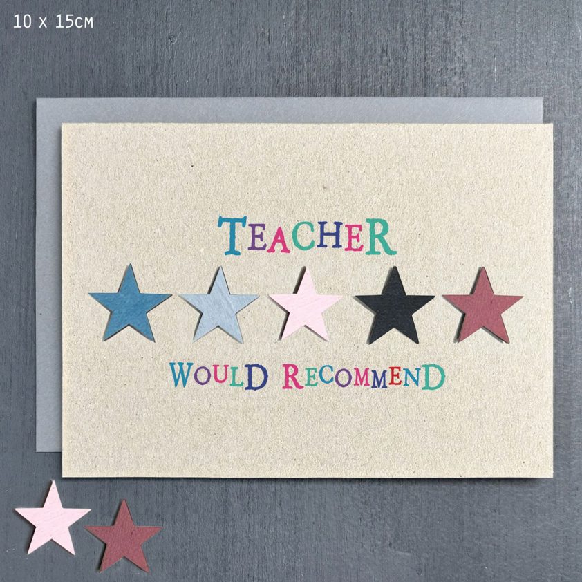 5 Star card - Teacher would recommend