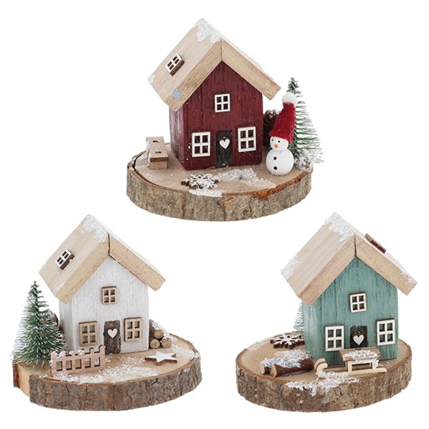 Folk Art Christmas Cottage Small