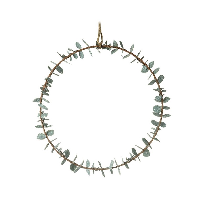 Hoop Wreath With Green Leaves