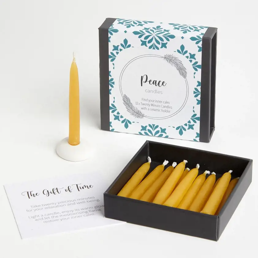 20 minute candles - Mind Body Soul - Peace Candles (wrap)