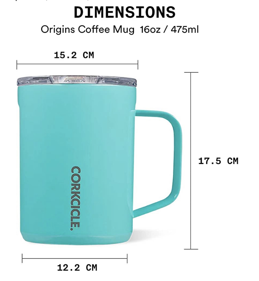 Gloss Turquoise Corkcicle Mug
