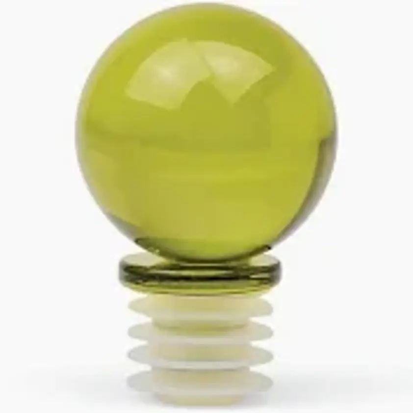 The Moony Glass Bottle Stopper - Olive