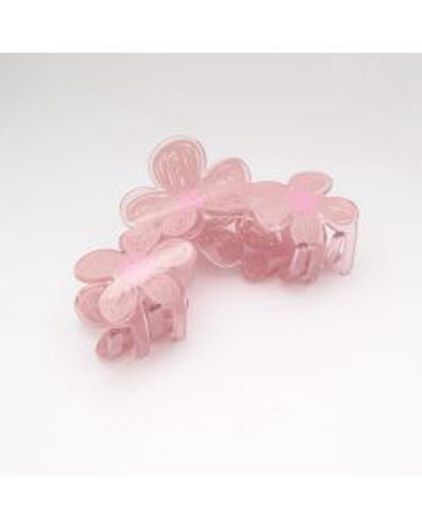 Flowers Hair Claw Clip Pink