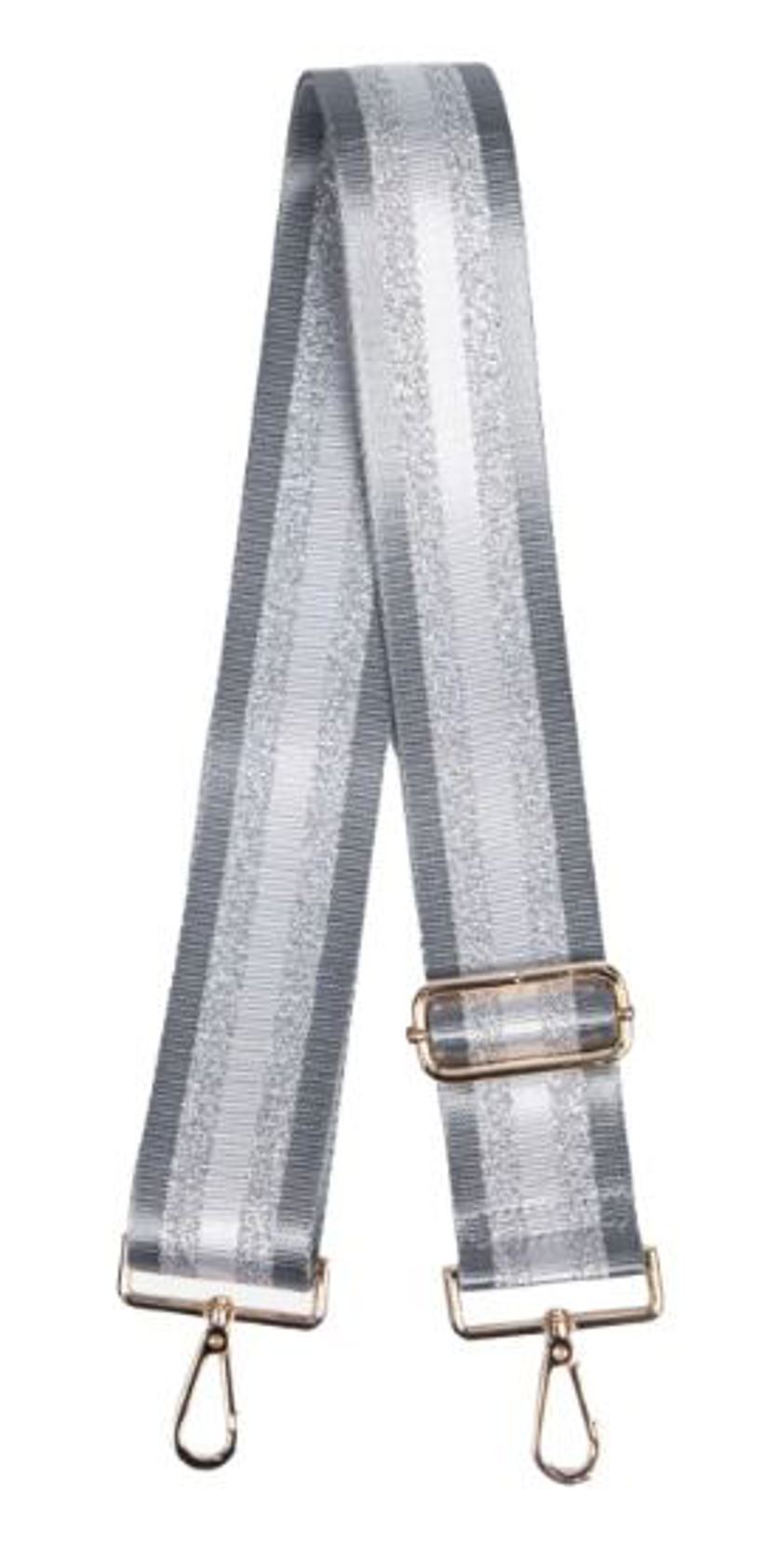 Silver Bag Strap Glitter stripe