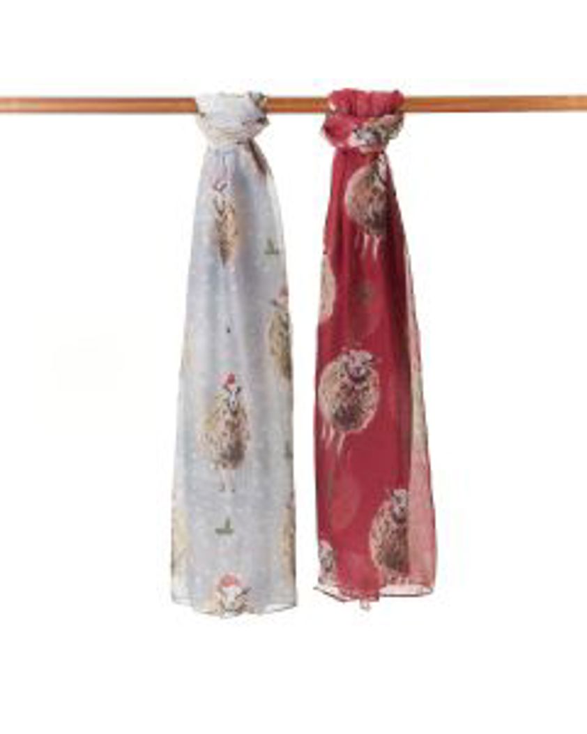 Christmas Hairy Sheep Repeat Scarf