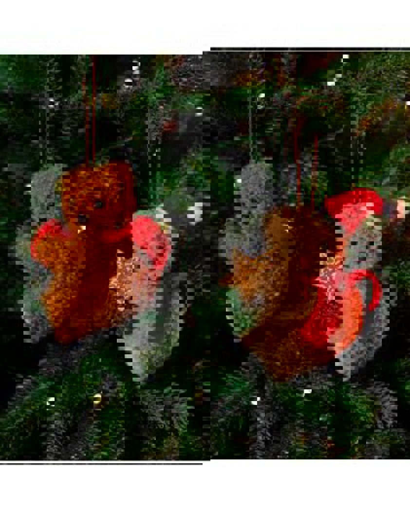 Christmas Teddy Holding Star And Present