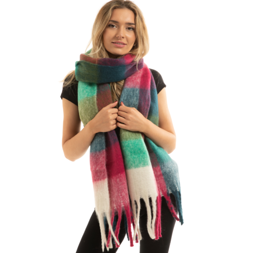 Tartan Scarf Lake Blue