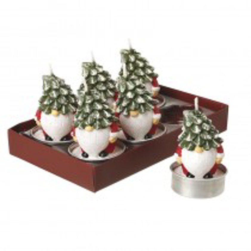 Wax Red Santa Gonk Tea Lights sold individually