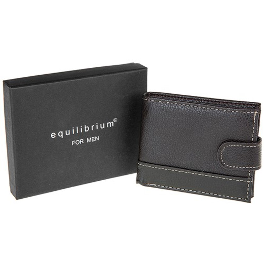 EQ For Men Stitched Wallet Brown