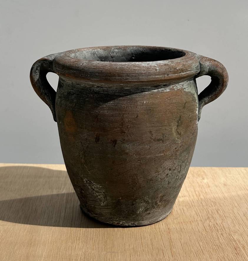 Vintage Pot With Handles 10X11cm