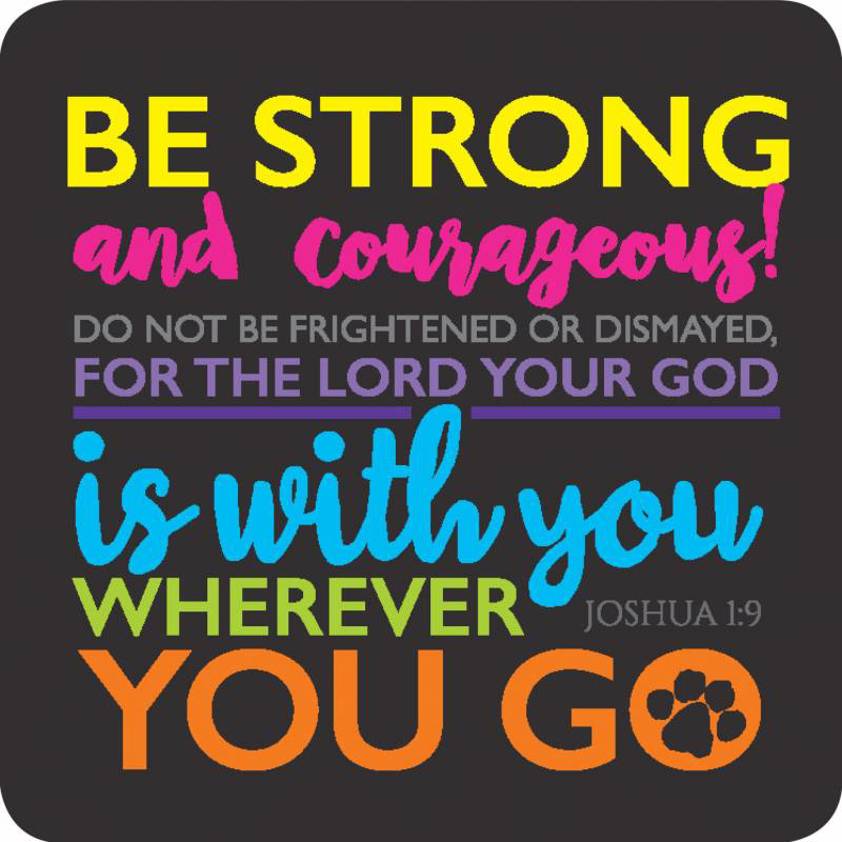 Be strong Coaster with Bible Text