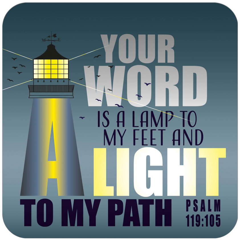 Your word Coaster with Bible Text