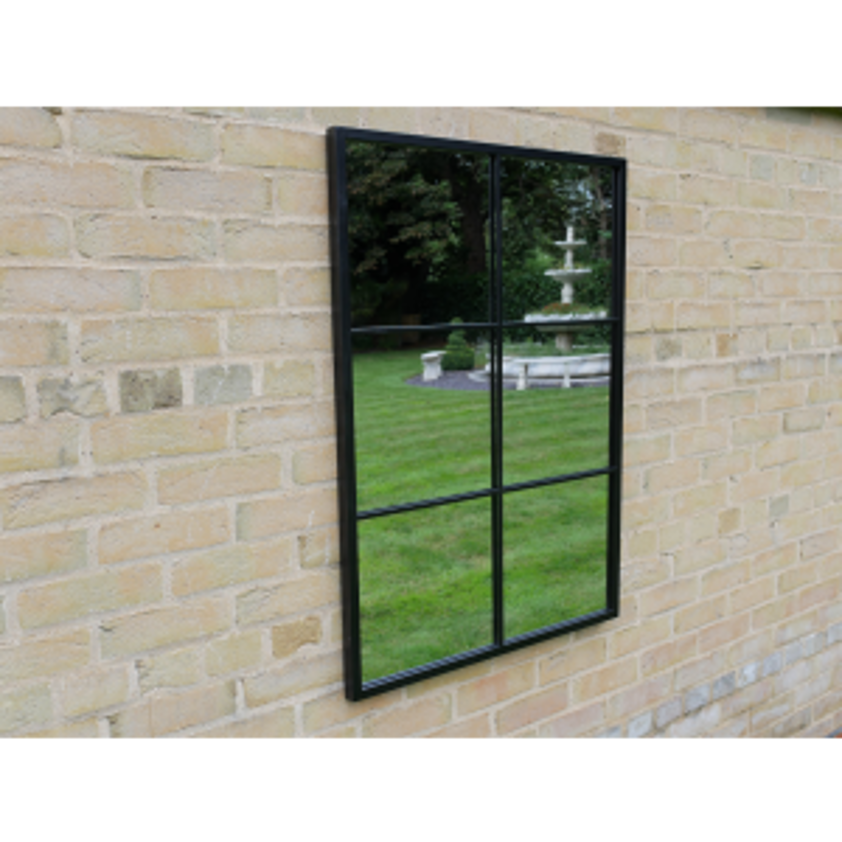 Garden Mirror Black 100x70cm