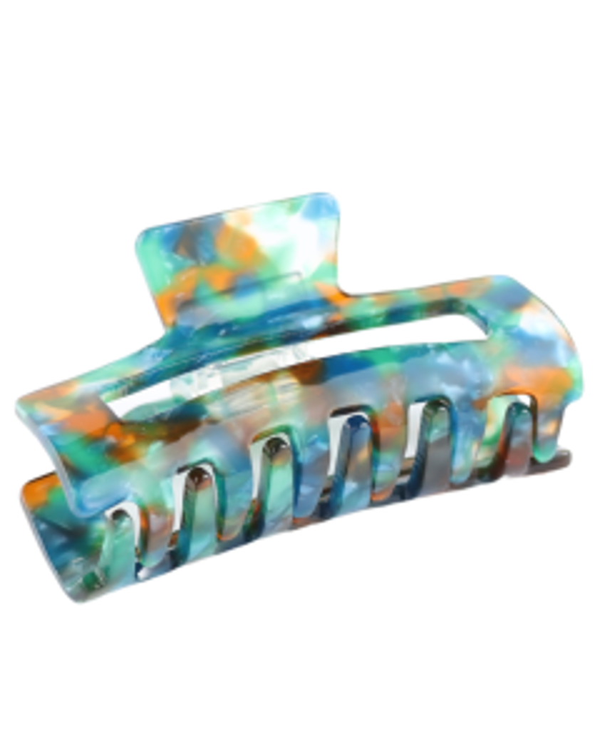 Rectangle Hair Claw Clip Green