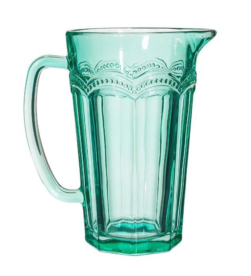 Turquoise Clarisse Glass Jug