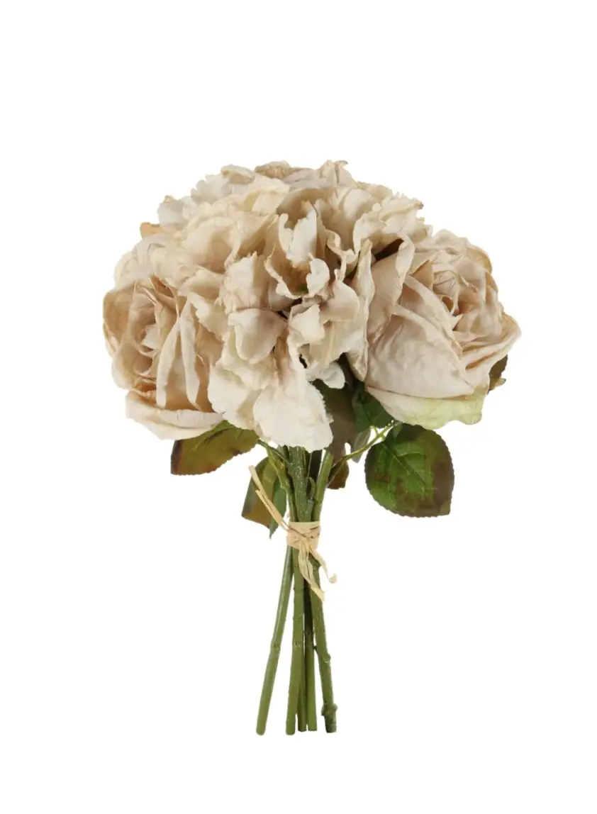 Dried Touch Valera Rose Hand Tied Bunch Oyster