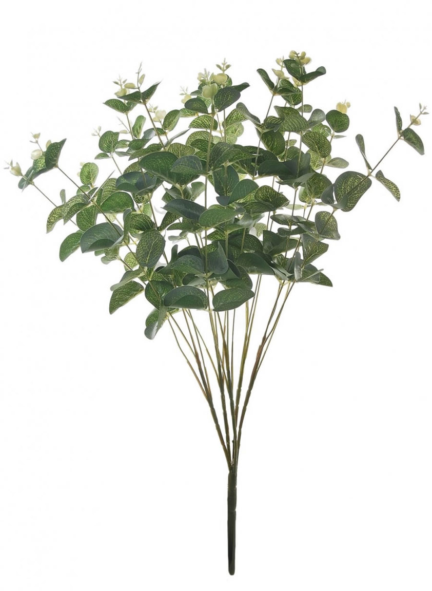 Silk Small Eucalyptus Bunch Natural Green 48cm