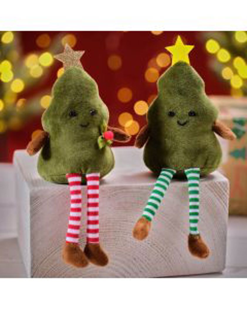 Jingle And Joy Tree Shelf Sitter With Striped Legs