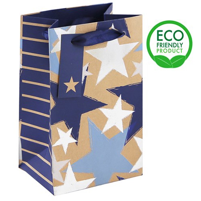 Kraft Blue Stars Perfume Bag