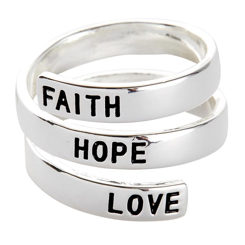 Boxed Wrapped Ring - Faith, Love, Hope