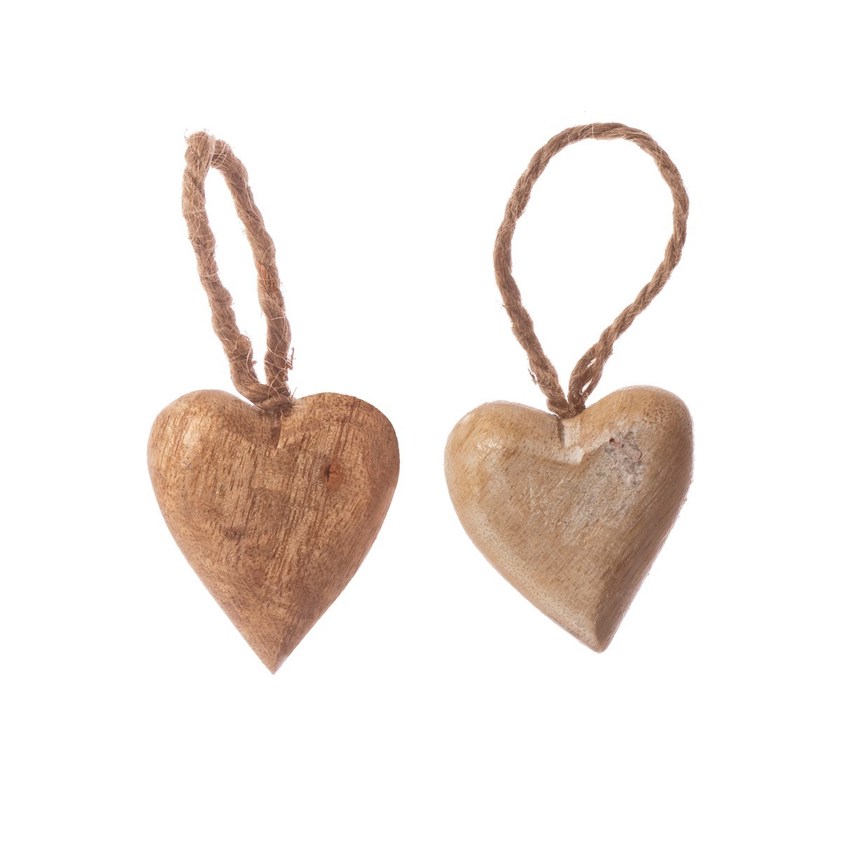 Mini Wooden Hearts