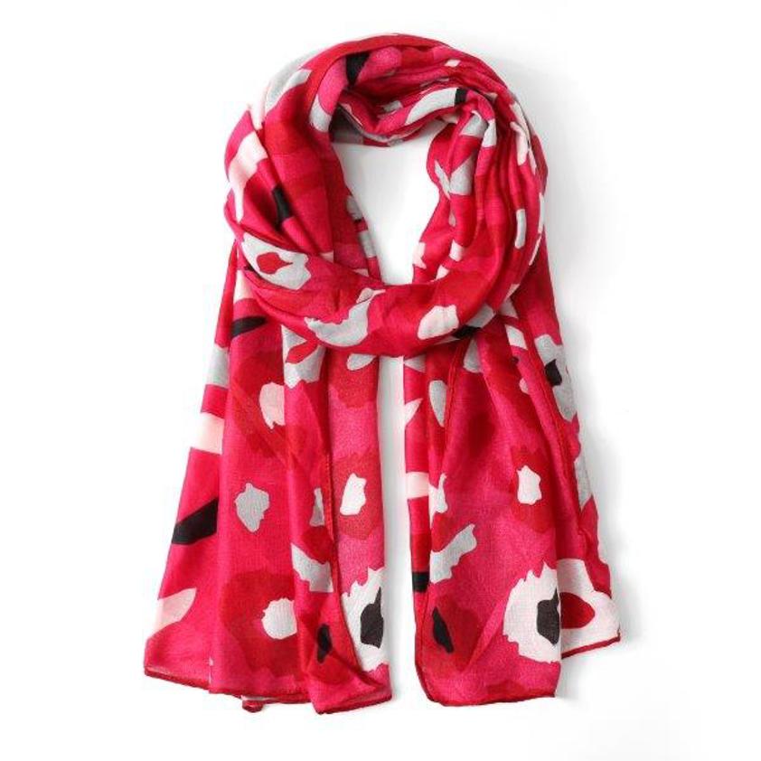 Animal Print 24 Fuchsia Scarf