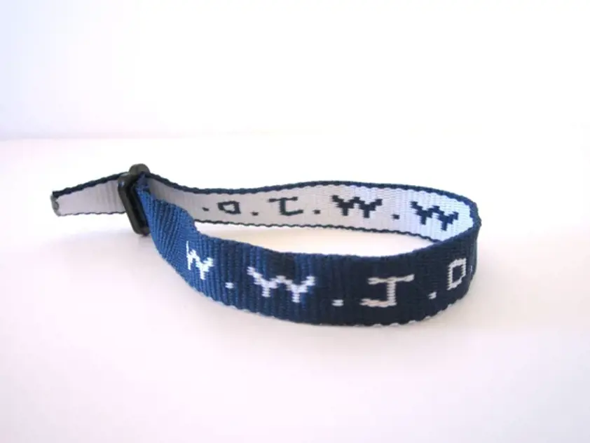 WWJD navy blue bracelet