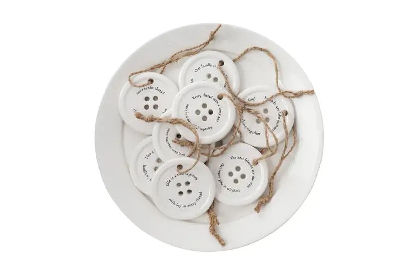 Our family Send With Love 8 Asst. Mini Button Hangers