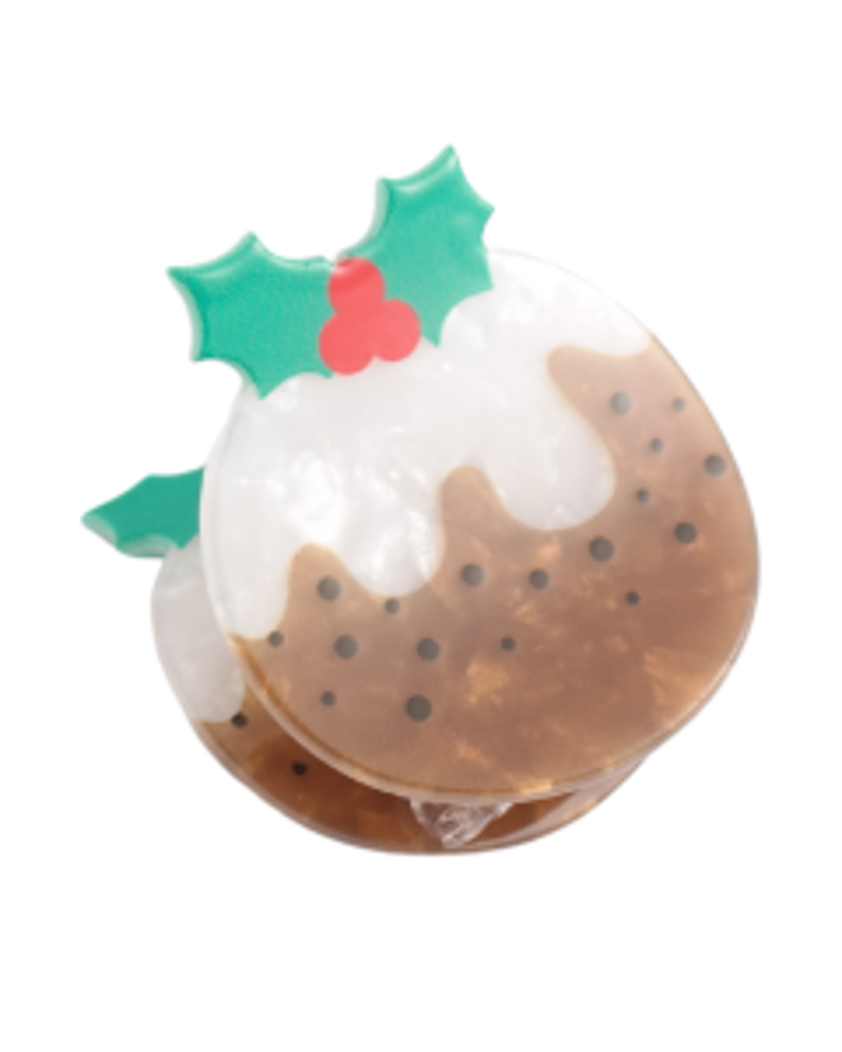 Xmas Pudding Hair Claw