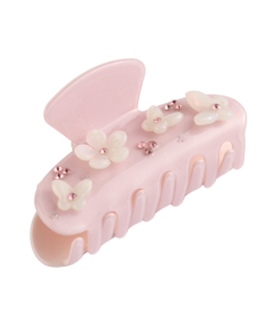 Flower Hair Claw Clip Pink