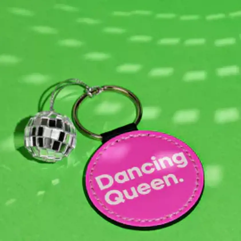 Say It With Songs PU Leather Keyring - Dancing Queen - ABBA