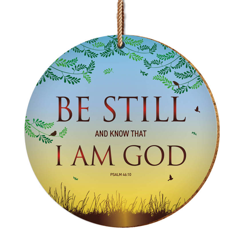 Be still Ceramic Hanging Decoration with Text