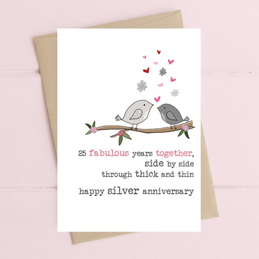 25 fabulous years together - Happy Silver Wedding Anniversary