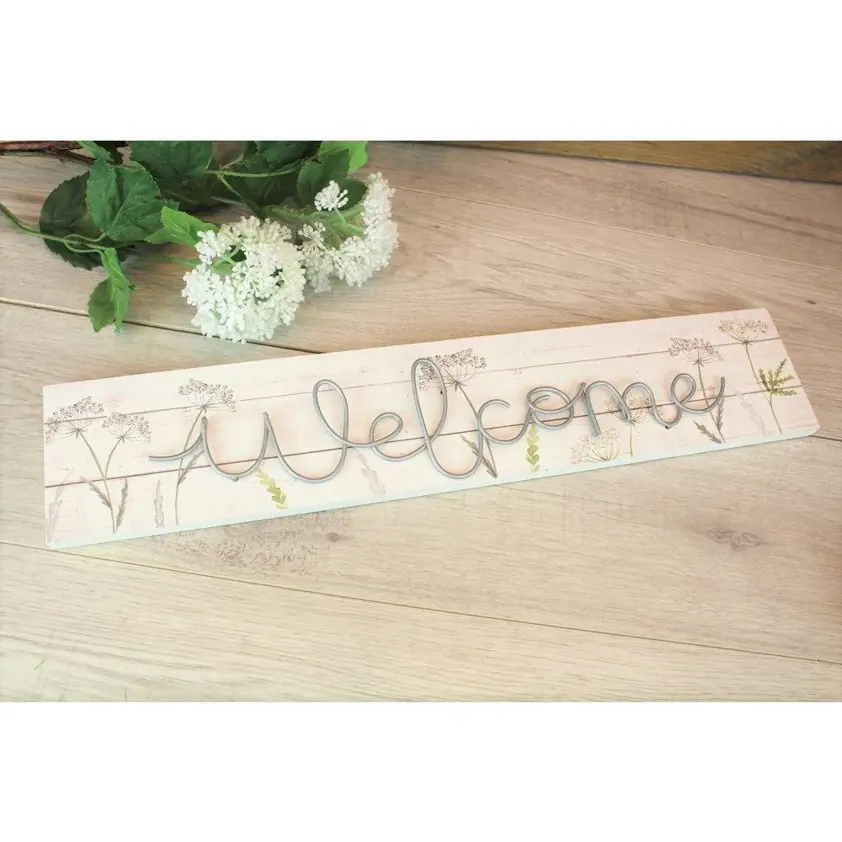 Welcome Wire Plaque