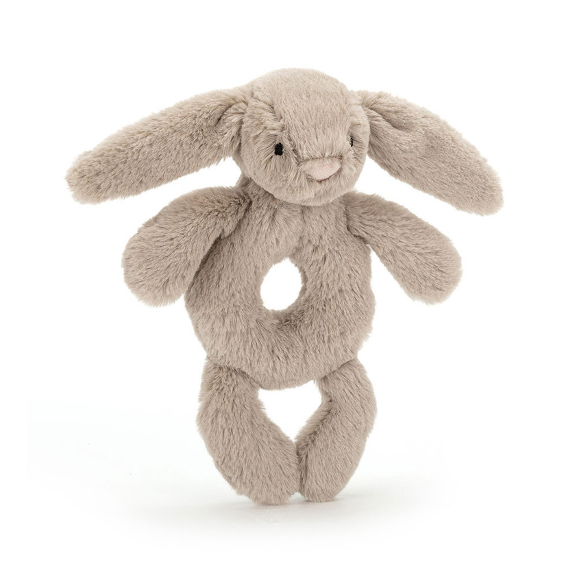 Bashful Pink Bunny Ring Rattle