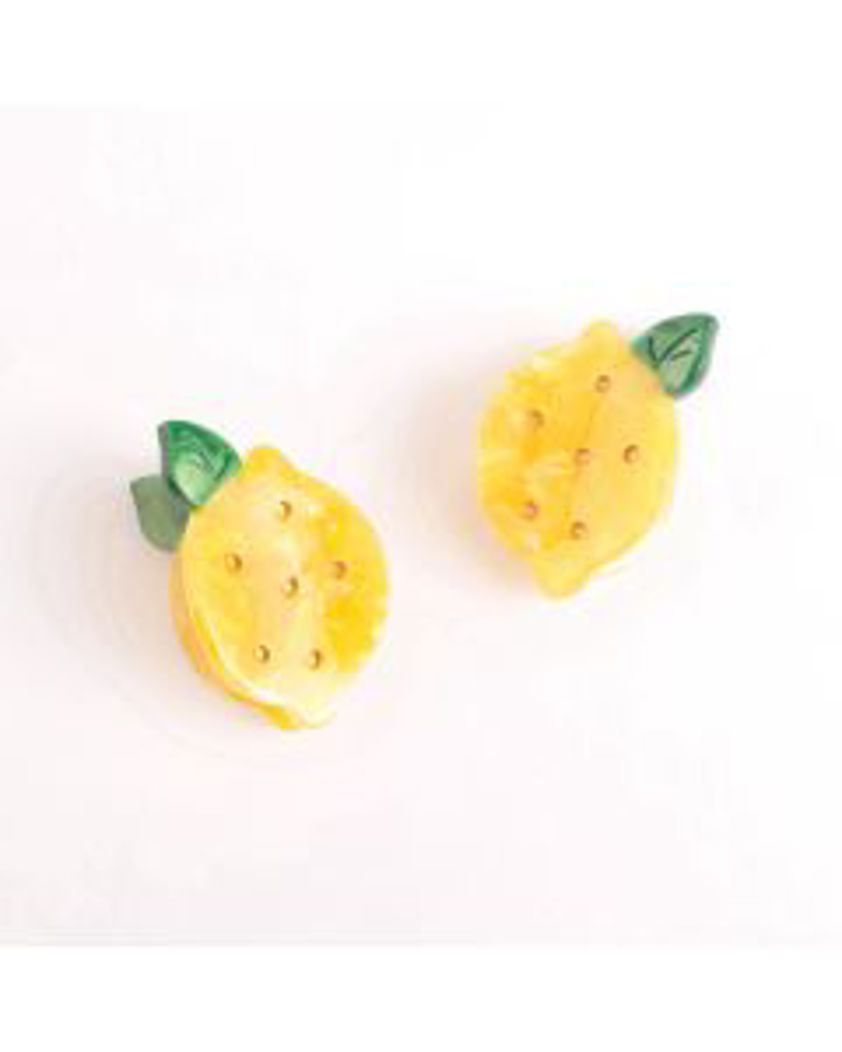 Lemon Hair Claw Clips Twin Pack