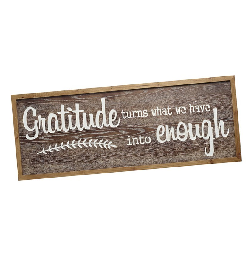 Gratitude Wooden Plaque