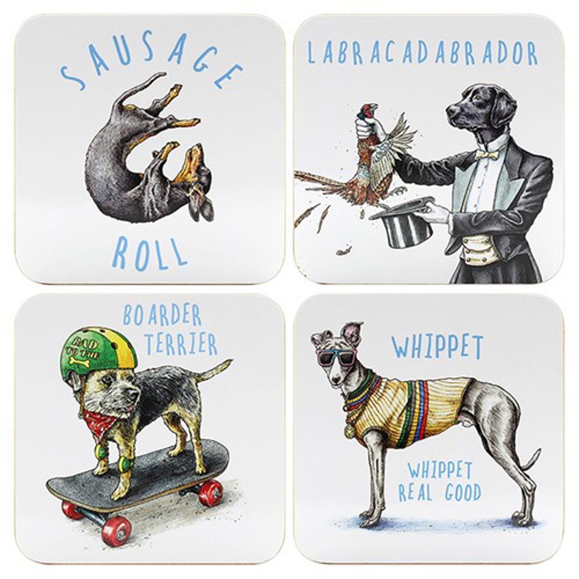 Bewilderbeest Coasters set of 4