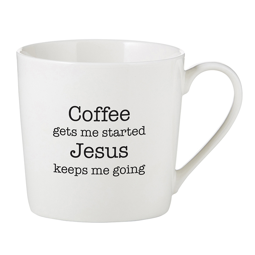 Coffee Gets me started Cafe Mug